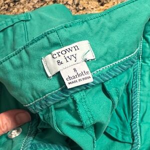 Crown & Ivy Vibrant Green Chinos